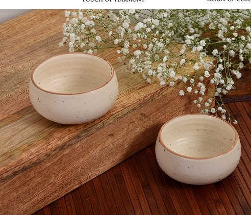 Stoneware ceramic Speckled Dip Bowls (Set of 4)